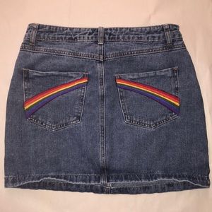 Forever 21 Rainbow denim skirt